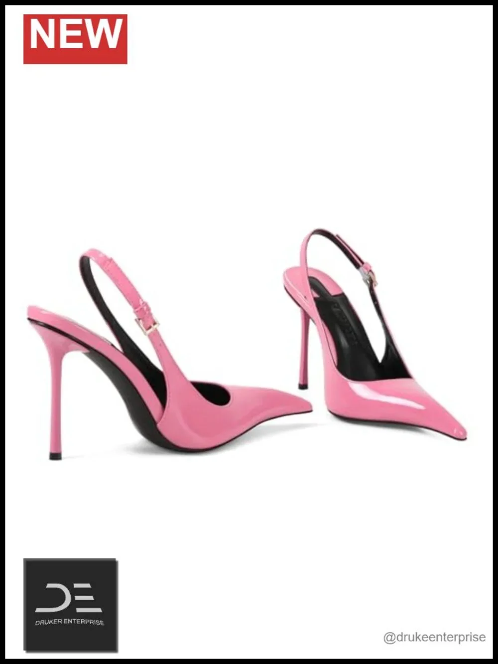 Saint Leia Women's Pointed Toe Stiletto Heel Slingback Sandals